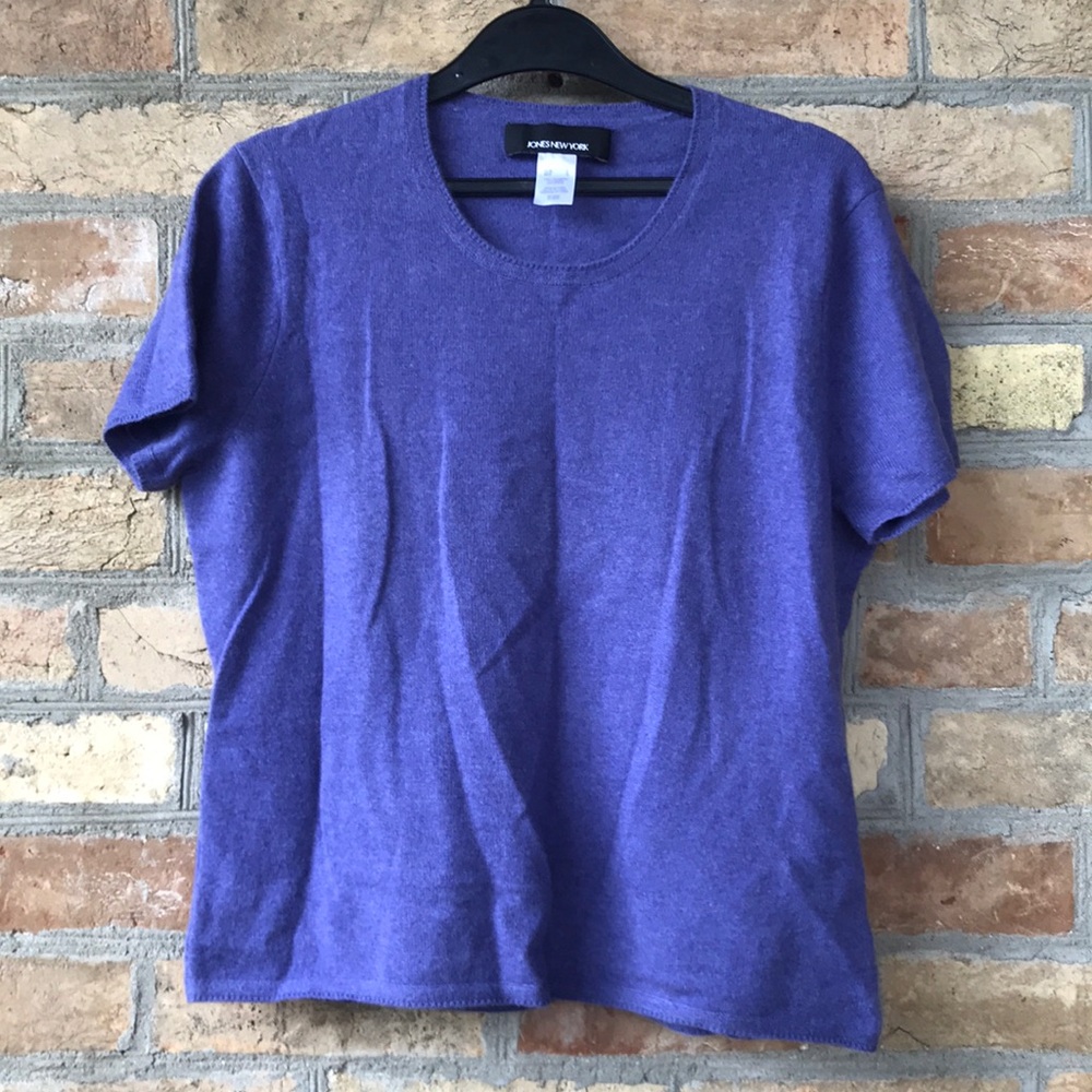 Jones New York Vibrant Purple Cashmere Top